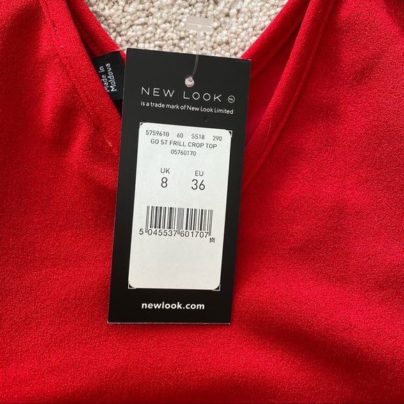 NWT ASOS RUFFLE CROP TOP - Picture 3 of 3